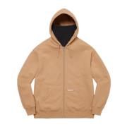 Supreme Begränsad upplaga Dubbel huva Facemask Zip Up Hoodie Brown, He...