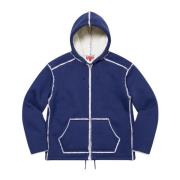 Supreme Faux Shearling Hooded Jacket Bright Navy Blue, Herr