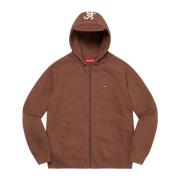 Supreme Mörkbrun Zip Up Hoodie Limited Edition Brown, Herr