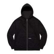 Supreme Begränsad upplaga Dubbel huva Facemask Zip Up Hoodie Black, He...