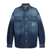 Palm Angels Denimjacka Blue, Herr