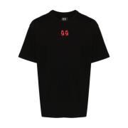 44 Label Group Svart Logo Print Crew Neck T-shirt Black, Herr