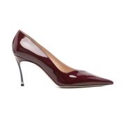 Casadei Bordeaux Rött Lackläder Stilettklack Red, Dam