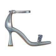 Alma EN Pena Rhinestone Strap Sandal Blue, Dam