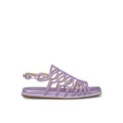 Alma EN Pena Glitter Platta Sandal Purple, Dam