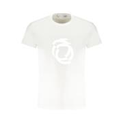 Trussardi Tryck Logo Rund Hals T-Shirt White, Dam