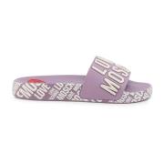 Love Moschino Sommar Flip Flops för kvinnor Purple, Dam
