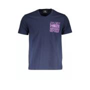 Plein Sport Dynamisk V-ringad T-shirt Blå Blue, Herr