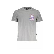 Plein Sport Grå Bomull T-Shirt, Kort Ärm, Rund Hals, Logo Gray, Herr