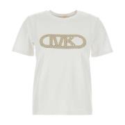 Michael Kors Klassisk Vit Bomull T-shirt White, Dam