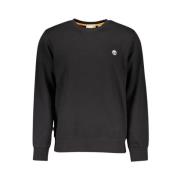 Timberland Ekologiskt Bomullsweatshirt med Elegant Broderi Black, Herr