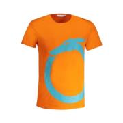 Trussardi Orange Print Logo T-shirt Orange, Herr