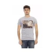 Trussardi Grå Rund Hals Snygg T-shirt Gray, Herr