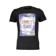 Cavalli Class Svart Tryckt Logotyp T-shirt Black, Herr