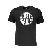 North Sails Svart Tryck Logo T-shirt Black, Herr