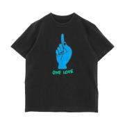 Sacai Svart One Love T-shirt Black, Herr