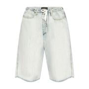 Balenciaga Denim Bermuda Shorts Blue, Herr