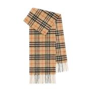 Burberry Vintage Check Cashmere Scarf för barn Beige, Dam