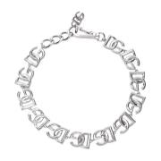 Dolce & Gabbana Logohalsband i Silver Palladium Gray, Dam