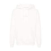 Calvin Klein Jeans Broderad Hoodie Vit Tröja White, Herr