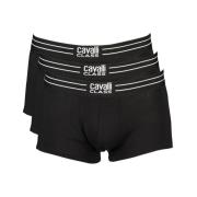 Cavalli Class Svart Bomullsboxershorts Paket Black, Herr