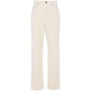 Golden Goose Kim Straight-Leg Jeans Ecru Denim Beige, Dam