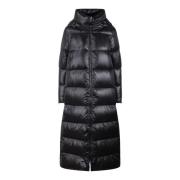 Herno Quiltad Nylon Lång Dunjacka Black, Dam