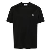 Stone Island Avslappnad Bomull T-shirt Black, Herr