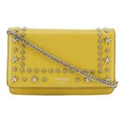 Jimmy Choo Pre-owned Pre-owned Tyg axelremsvskor Yellow, Dam