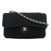 Chanel Vintage Pre-owned Bomull axelremsvskor Black, Dam