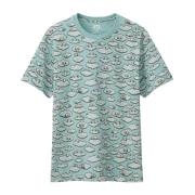 Kaws Moln All Over Begränsad Upplaga Tee Blue, Herr