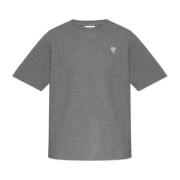 Maison Kitsuné T-shirt med lapp Gray, Dam