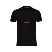 Calvin Klein Svart Institutional Tee med Vitt Logotyp Black, Herr