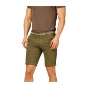 Mason's Slim Fit Grön Chino Bermuda Shorts Green, Herr