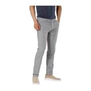 Mason's Slim Fit Glen Check Chino Byxor Gray, Herr