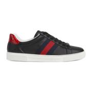 Gucci Svarta Läder Sneakers Ss22 Black, Herr