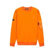 Duvetica Orange Stretch Sweatshirt med Nylonficka Orange, Herr