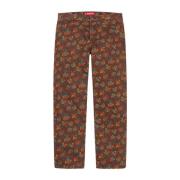 Supreme Blommig Regular Jeans Limited Edition Brown, Herr