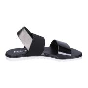 Pollini Dam Sandaler i Lackläder Black, Dam