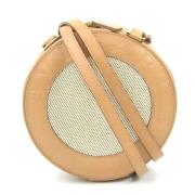 Bvlgari Vintage Pre-owned Tyg crossbodyvskor Beige, Dam