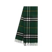 Burberry Kashmir Rutig Halsduk - Grön Green, Unisex