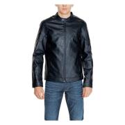 Jack & Jones Stilig Herr PU Jacka Black, Herr