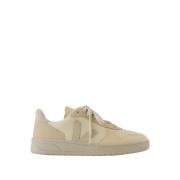 Veja Bruna Läder Sneakers - V-10 Stil Beige, Dam