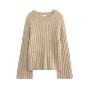 By Malene Birger Beige Twill Mohair Pullover Cierra Beige, Dam