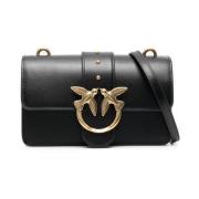 PINKO Antik Guld Love One Mini Väska Black, Dam