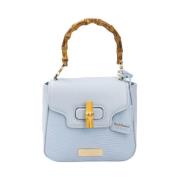 Baldinini Trendig Crossbody-väska med Gyllene Detaljer Blue, Dam