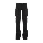 The Attico Svarta Jeans med Unik Design Black, Dam