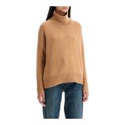 Lisa Yang Kashmir High-Necked Heidi Pullover Sweater Brown, Dam