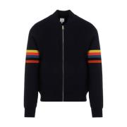 PS By Paul Smith Blå Ull Bomberjacka Aw24 Blue, Herr