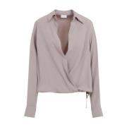 Dries Van Noten Elegant Nude Neutrals Skjorta Pink, Dam